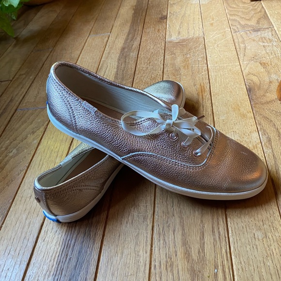 ✨RARE✨ EUC Kate Spade Bridal KEDS Womens Shoes - Rose Gold Size 9.5 - Picture 4 of 6